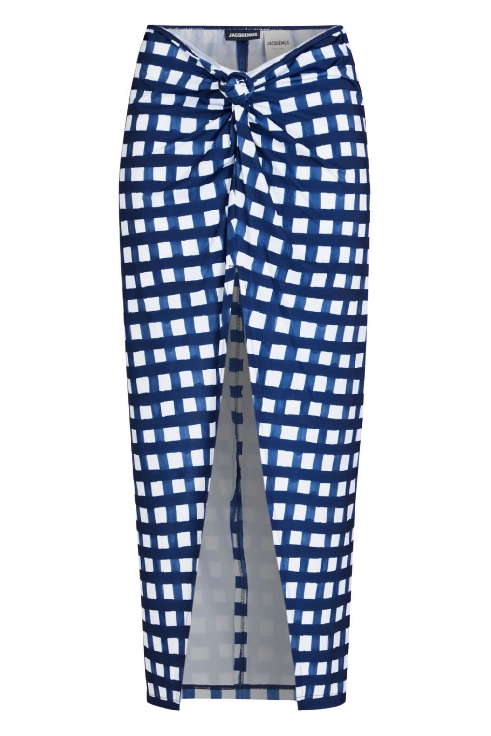 Bikini sets: Jacquemus Nodi knotted gingham pareo