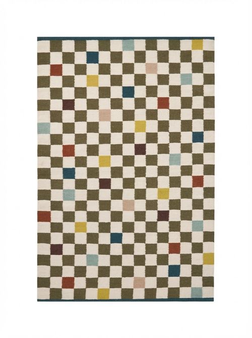 Checkerboard Wool Rich Rug