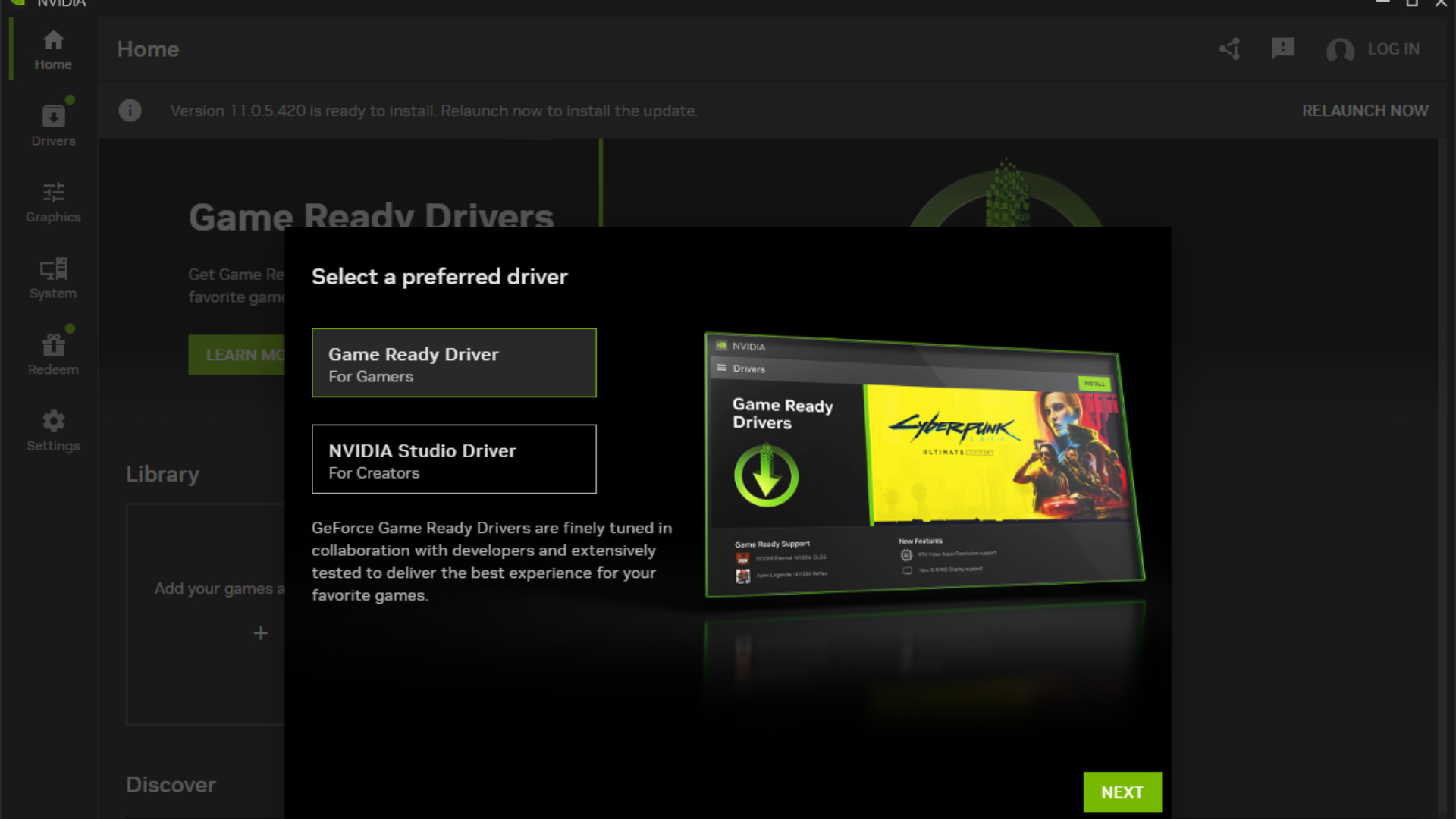 Nvidia Game Ready Driver Tooltip