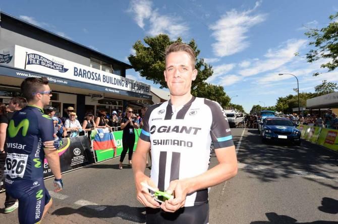 Koen de Kort sports the new Giant-Shimano kit at the Tour Down Under.