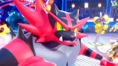 Incineroar gets ready for battle in Pokemon Champions.