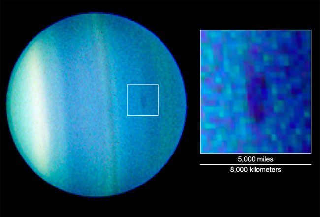 uranus has a dark spot space