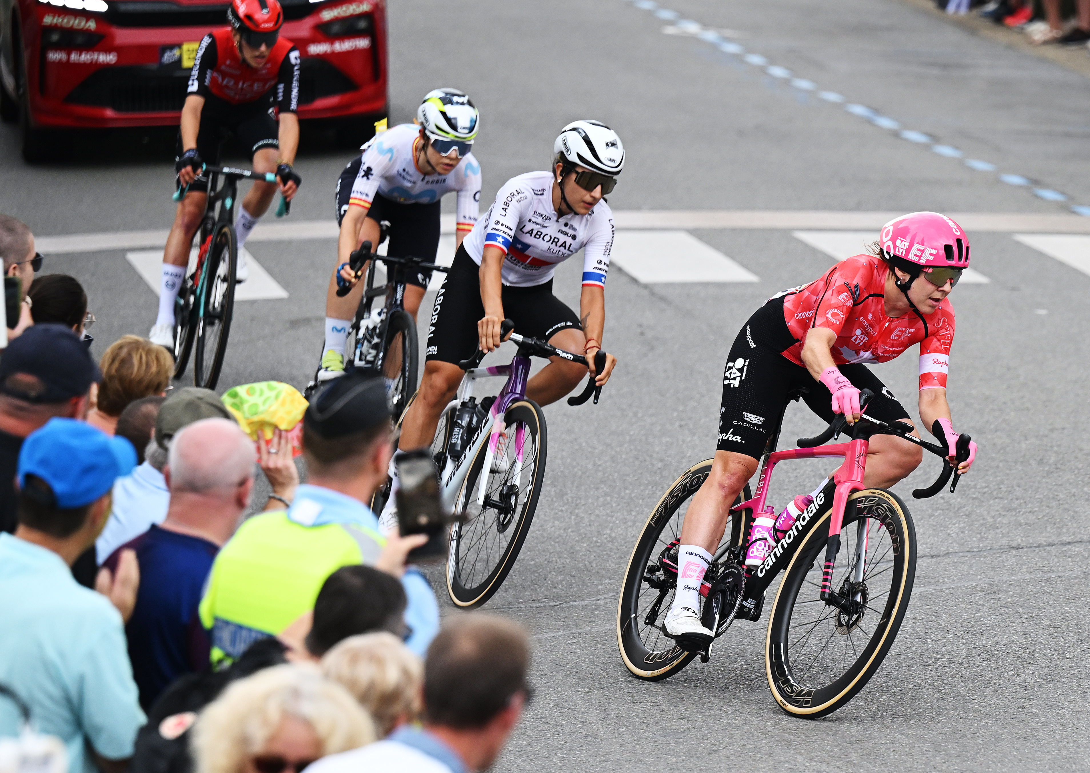 Break on stage three of the Tour de France Femmes 2025.