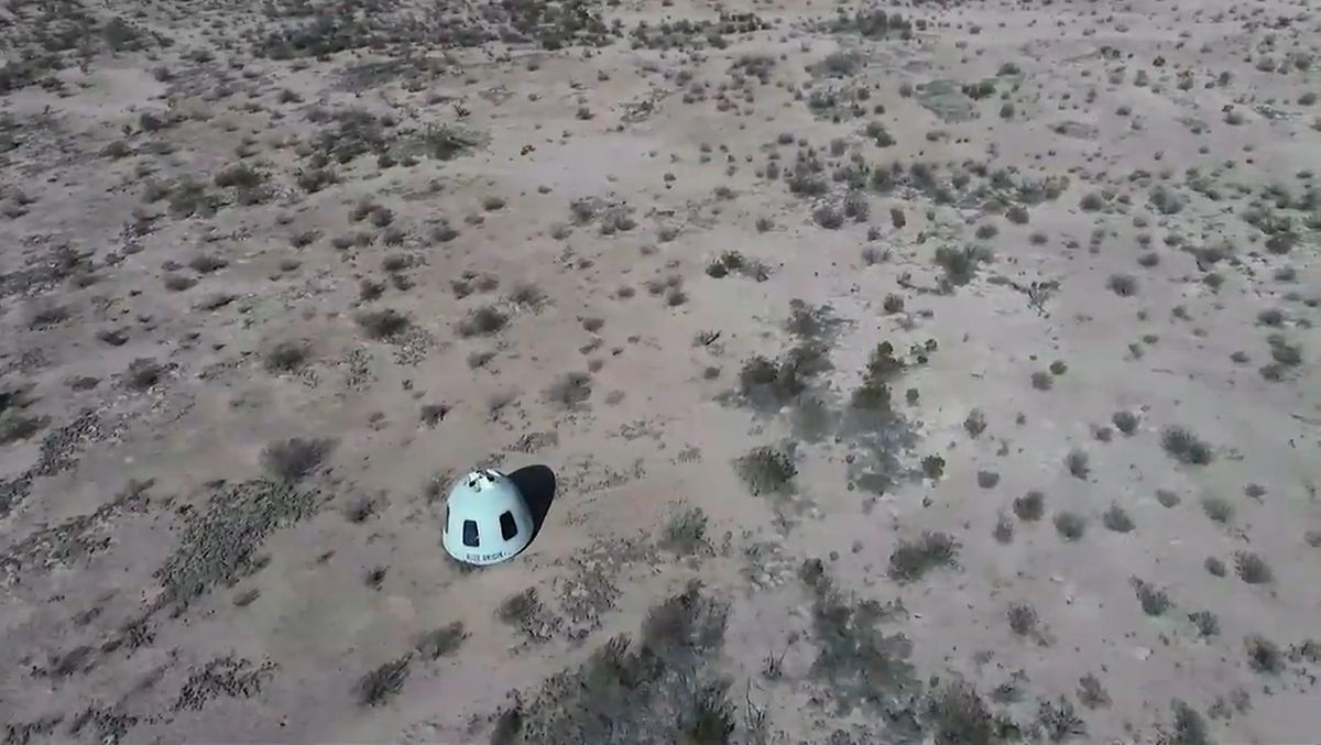 Blue Origin's first upgraded New Shepard rocket and crew capsule launches on an uncrewed suborbital flight from the company's West Texas test site on Jan. 14, 2021.