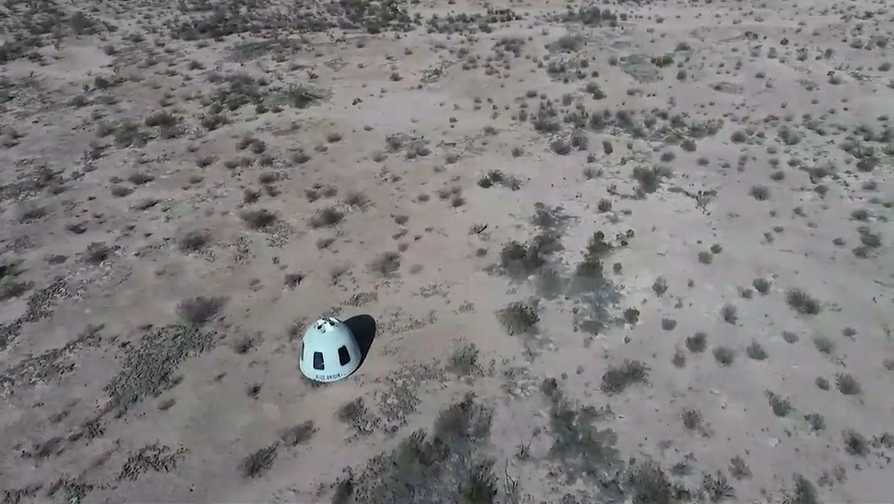Blue Origin's first upgraded New Shepard rocket and crew capsule launches on an uncrewed suborbital flight from the company's West Texas test site on Jan. 14, 2021.