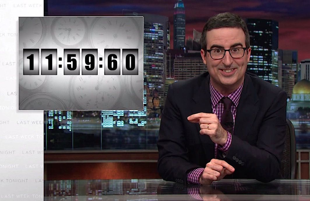 John Oliver wants to help you waste your leap second