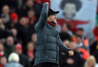 Jurgen Klopp celebrates Liverpool's win