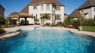 large garden swimming pool