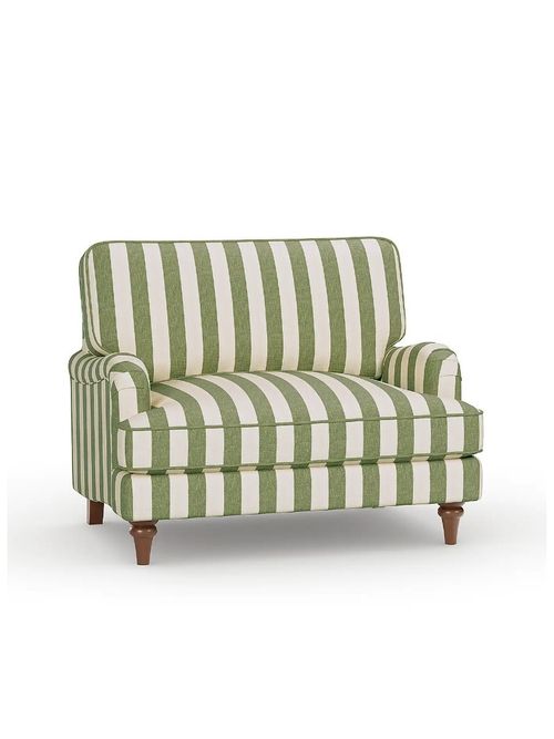 Beatrice II Woven Stripe Olive Snuggle Chair