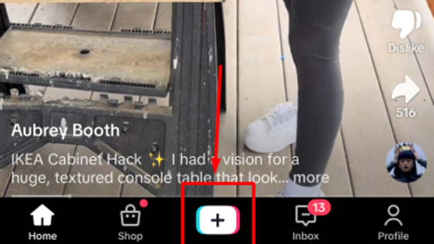 Screenshot showing how to edit TikTok videos