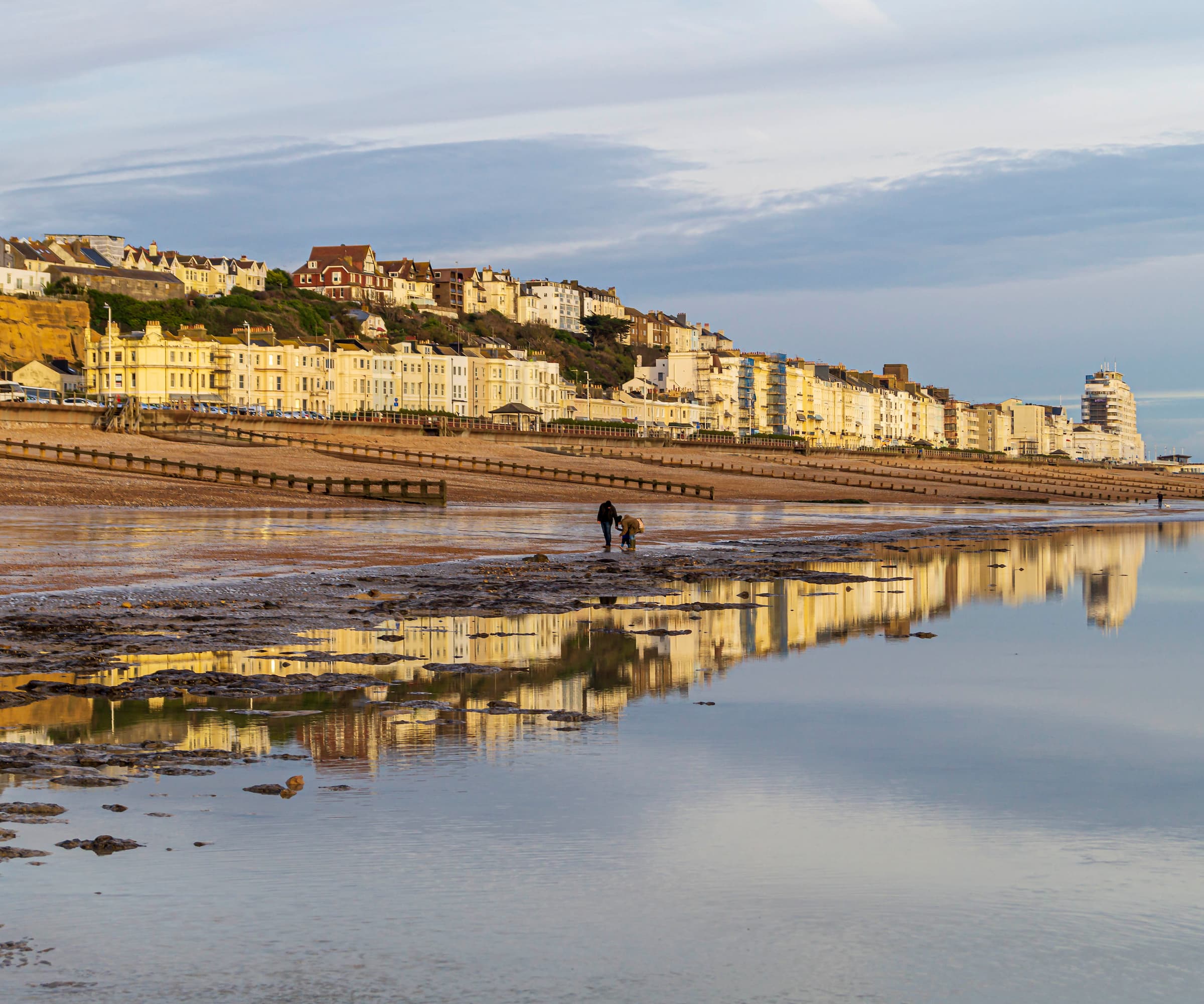 A view of the seafront of West Marina in St Leonards-on-Sea, East Sussex