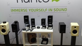 A variety of Kanto Audio speakers at the Bristol Show 2024