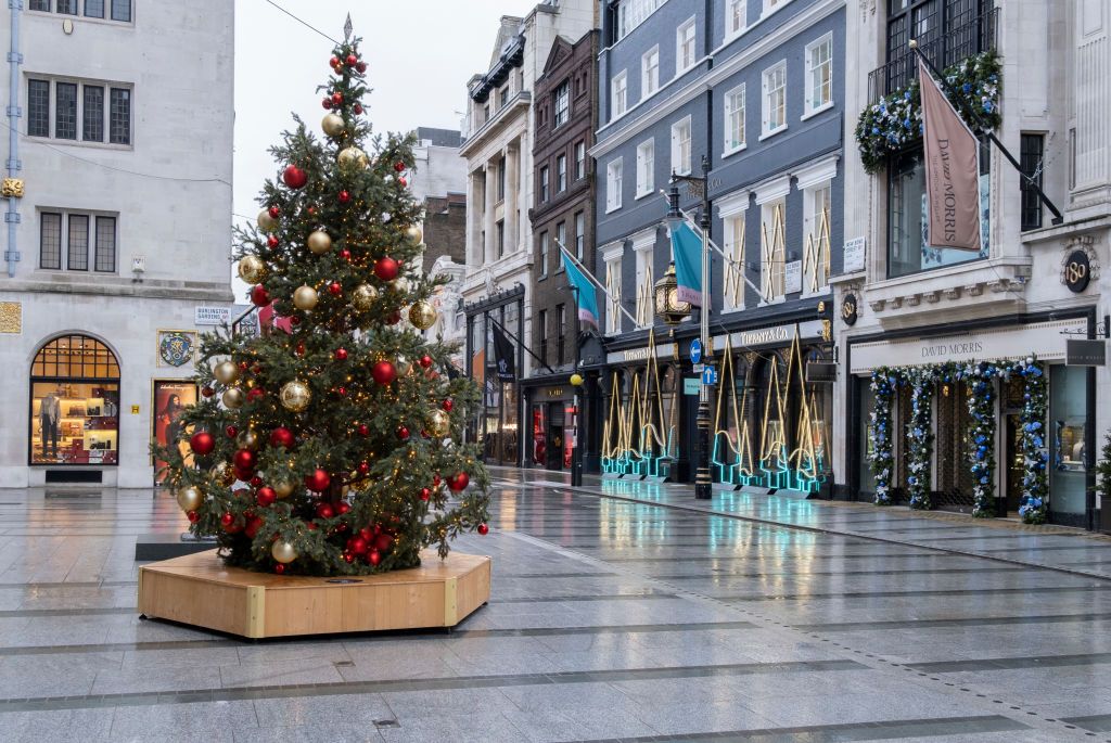 An empty street in London on Dec. 21 after the city went into a &quot;Tier 4&quot; lockdown.