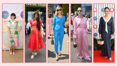 five celebrities at wimbledon carrying a lulu guinness bag