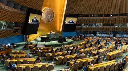 An overview of the United Nations' General Assembly on May 7, 2025.