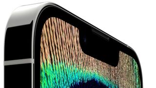 Apple iPhone 13 Pro focused on the notch at the top of the screen