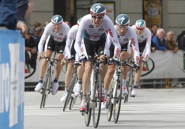 Omega Pharma Lotto races to seventh in the Giro d'Italia team time trial.Omega Pharma Lotto races to seventh in the Giro d'Italia team time trial.