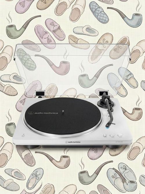 Audio-Technica At-Lp70xbt Fully Automatic Wireless Belt-Drive Turntable (white/silver)