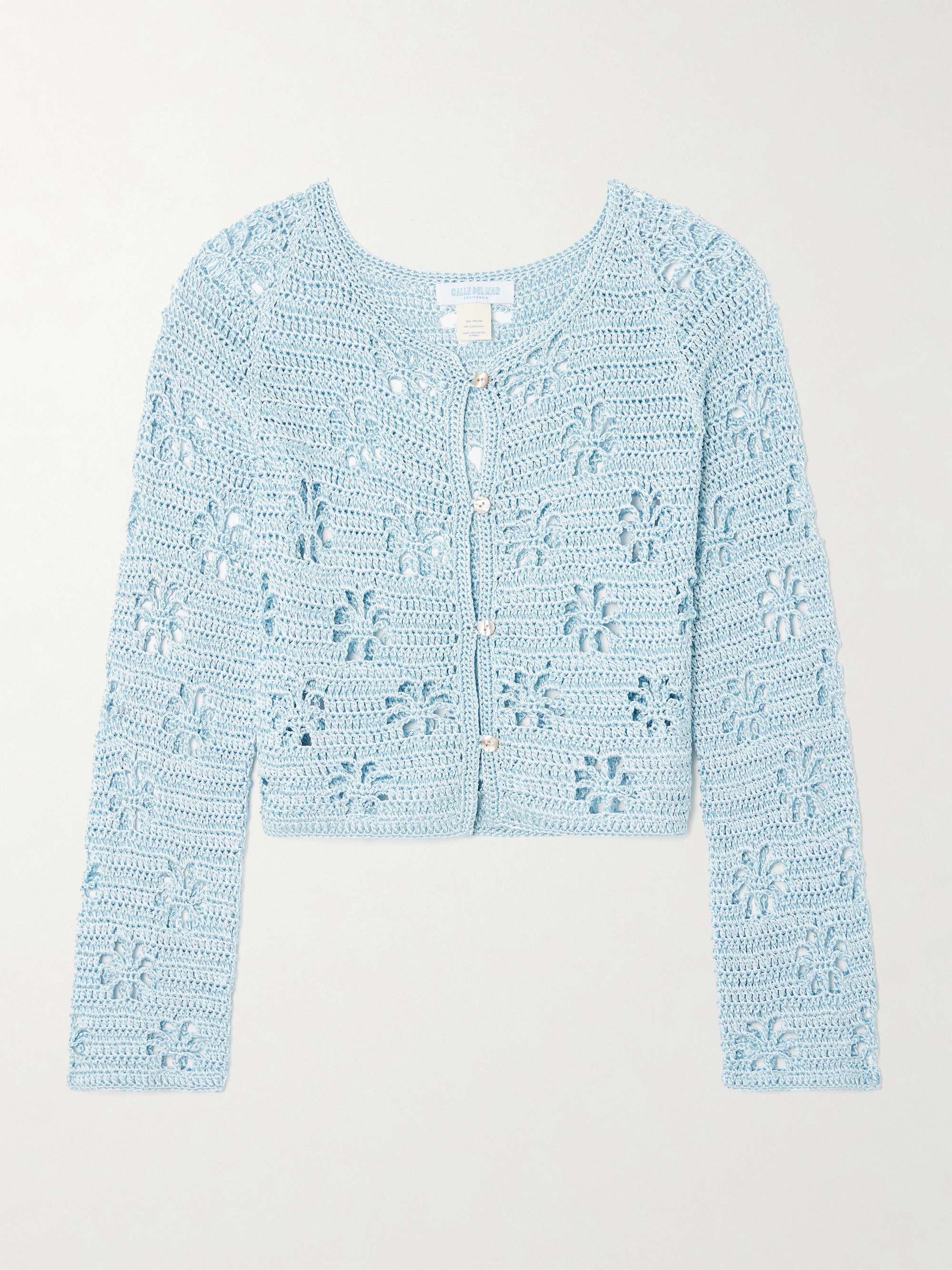 Cropped Crocheted Cardigan