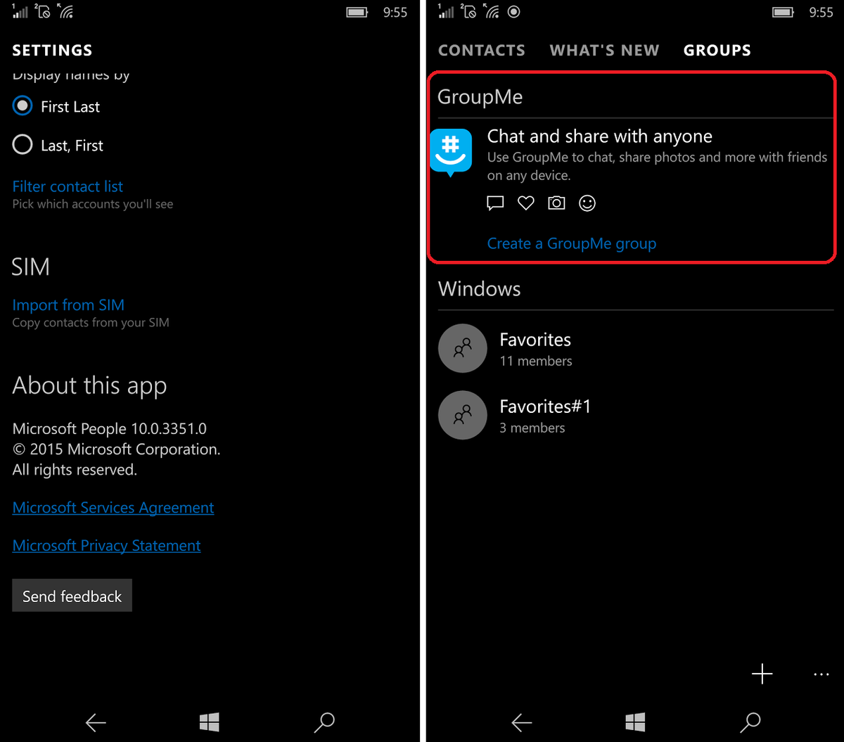 People app adds GroupMe integration in latest Windows 10 Mobile update ...