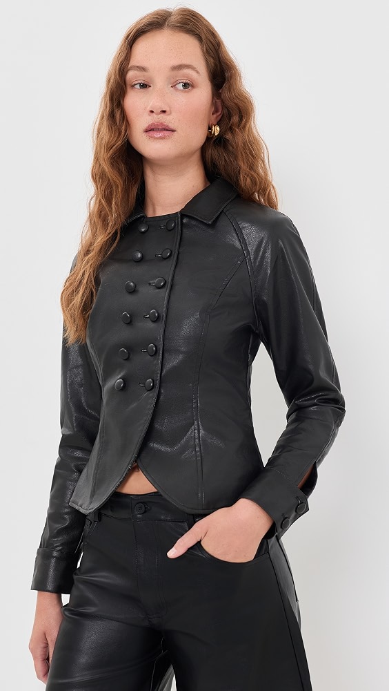 Form Faux Leather Jacket - Dusk