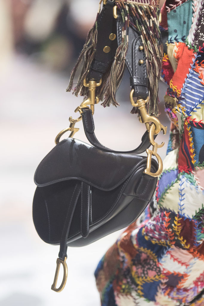 A model (Handbag detail) walks the runway during the Christian Dior show as part of the Paris Fashion Week Womenswear Fall/Winter 2018/2019