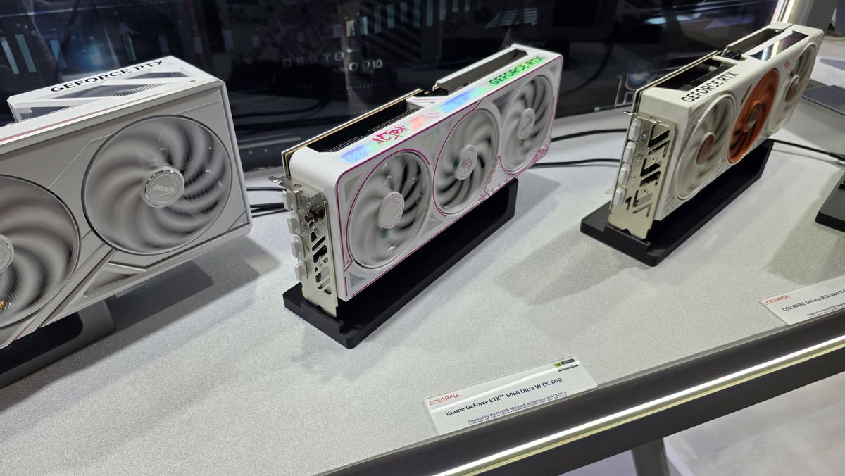 Colorful Computex RTX 5060 white graphics card