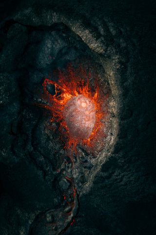 Inside an erupting volcano