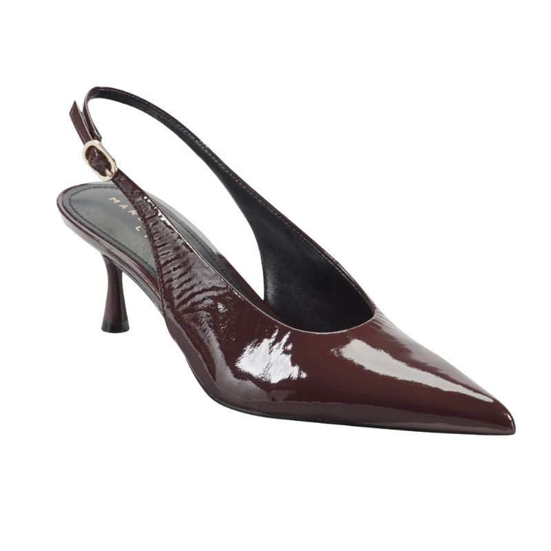Image of burgundy slingback heels