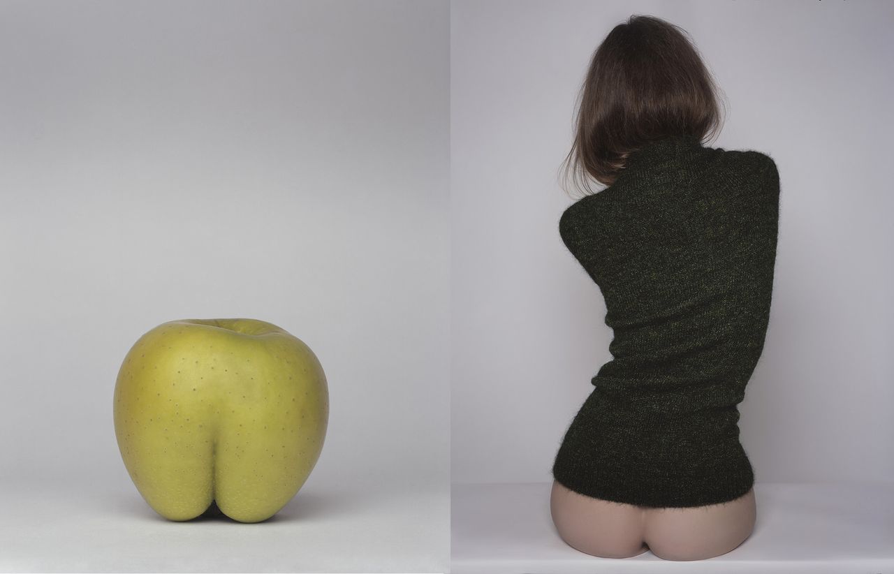 Fruit and woman’s buttocks