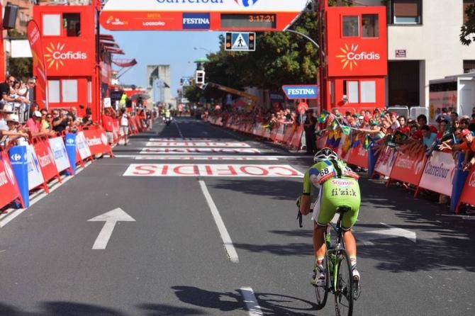 Matthias Krizek (Cannondale) passes the finish line