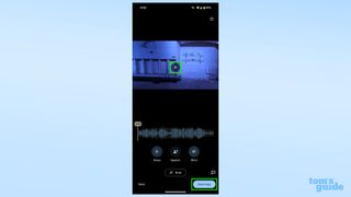 Screenshot showing how to save a video edited with Audio Magic Eraser on Google Pixel 8 Pro