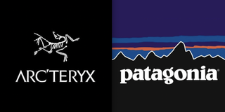 arcteryx and patagonia logos