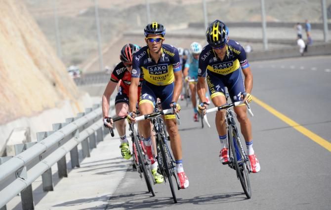 Alberto Contador bridged up to his teammate