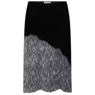 Frame Velvet Lace Skirt