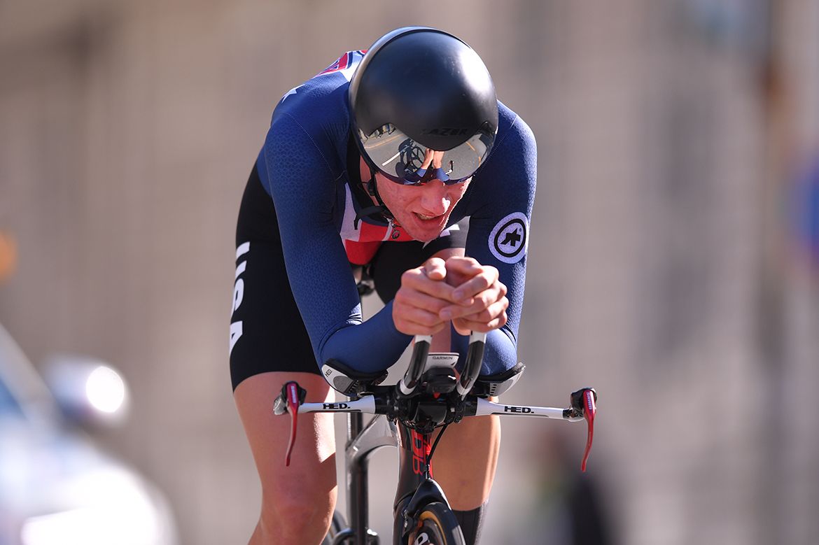Brandon McNulty (USA) rides to the silver medal