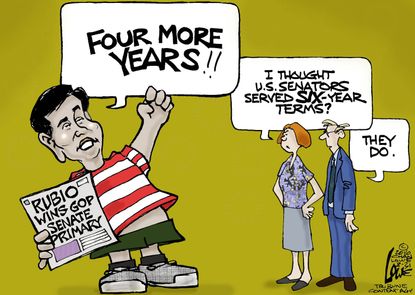 Political cartoon U.S. Marco Rubio senate 2016