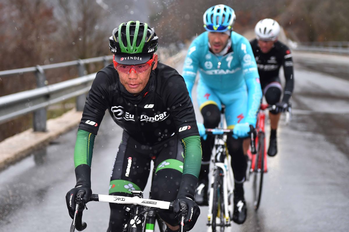 Yukiya Arashiro (Europcar) leading the breakaway