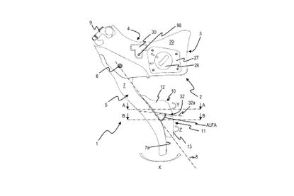 Patent drawings of a new Campagnolo brake lever with wireless shifting