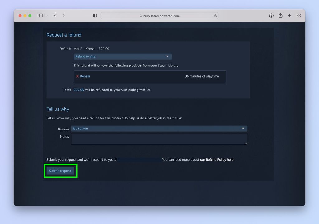 How To Get A Refund On Steam | Tom's Guide