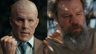 Ryan Reynolds in Deadpool 3 and Matt Damon on The Odyssey side by side. 