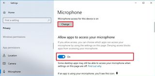 Windows 10 microphone settings