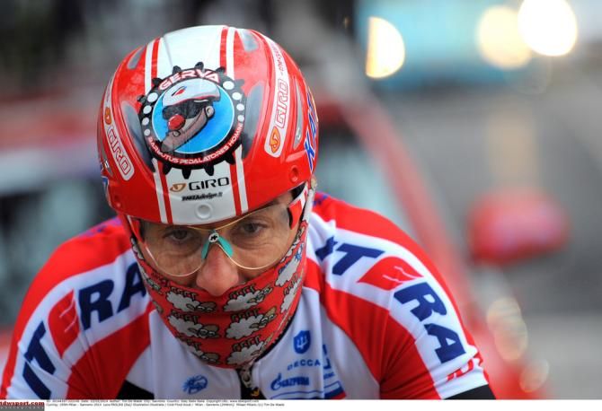 Luca Paolini had a very distinctive helmet on