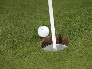 ball next to pin