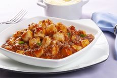 Bowl of gnocchi Bolognese