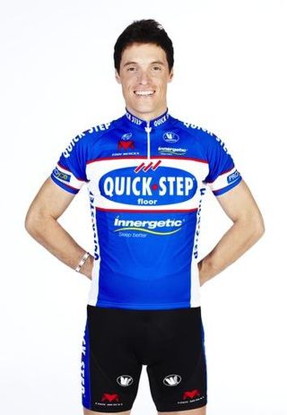 Sylvain Chavanel models the new Quick Step kit.