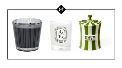 Best candles: Nest NY black candle, Diptyque Baies, Jonathan Adler green candle