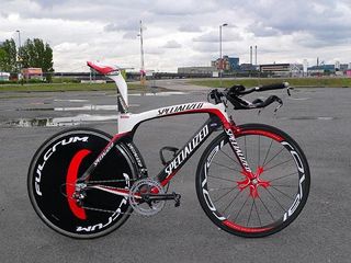Boonen's new TT bike certainly looks the part, but almost wasn't going to be allowed to the start house on Saturday.