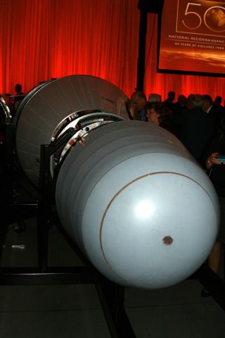 A look at the re-entry nose cone of a KH-7 GAMBIT spy satellite