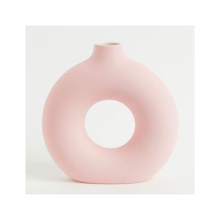 Light pink ceramic vase
